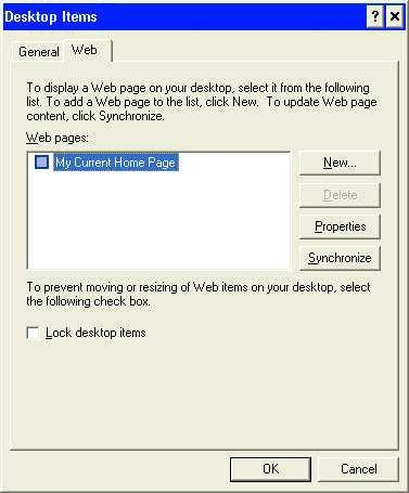 Windows XP Desktop Items